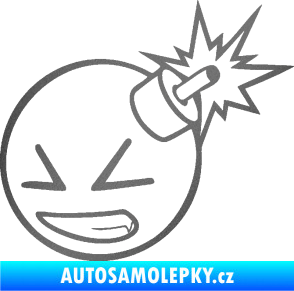 Samolepka Bomba 005 levá JDM styl grafitová metalíza