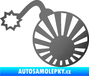 Samolepka Bomba 006 JDM levá grafitová metalíza