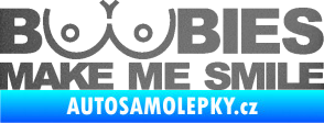 Samolepka Boobies 002  grafitová metalíza
