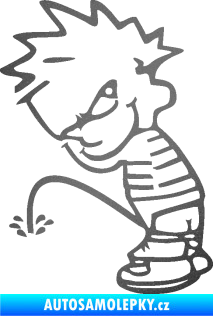 Samolepka Boy čůrá 002 levá grafitová metalíza