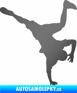 Samolepka Breakdance 001 pravá grafitová metalíza