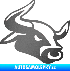 Samolepka Býk 001 pravá grafitová metalíza