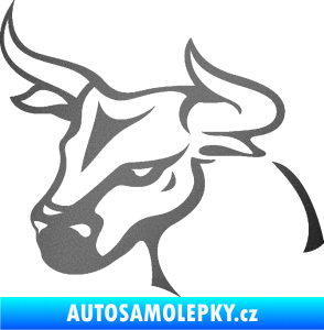 Samolepka Býk 005 levá grafitová metalíza