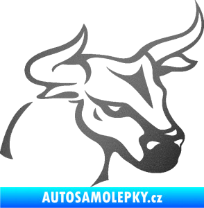 Samolepka Býk 005 pravá grafitová metalíza