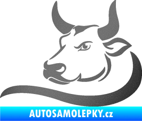 Samolepka Býk 008 levá grafitová metalíza