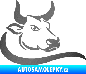 Samolepka Býk 008 pravá grafitová metalíza