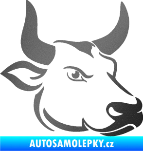 Samolepka Býk 009 pravá grafitová metalíza