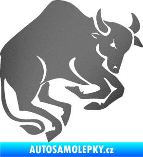 Samolepka Býk zvěrokruh 005 pravá grafitová metalíza