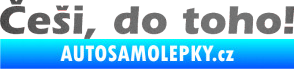 Samolepka Češi do toho! grafitová metalíza