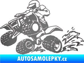 Samolepka Čtyřkolka 003 levá grafitová metalíza