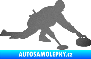 Samolepka Curling 003 pravá grafitová metalíza