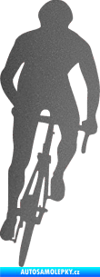 Samolepka Cyklista 006 pravá grafitová metalíza