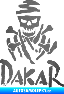 Samolepka Dakar 002 s lebkou grafitová metalíza
