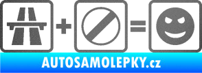 Samolepka Dálnice + konec omezení rychlosti = jízda grafitová metalíza