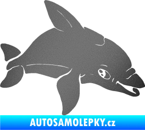 Samolepka Delfín 003 pravá grafitová metalíza