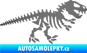 Samolepka Dinosaurus kostra 001 pravá grafitová metalíza