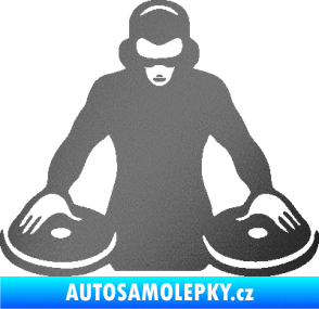 Samolepka Diskžokej 001  grafitová metalíza