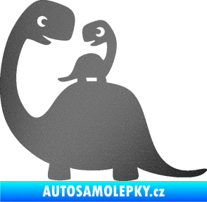 Samolepka Dítě v autě 105 levá dinosaurus grafitová metalíza