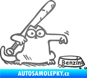 Samolepka Dolej benzin 002 pravá grafitová metalíza