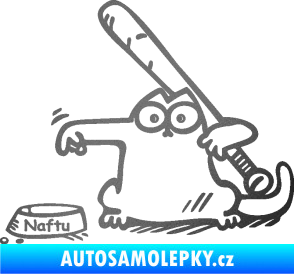 Samolepka Dolej naftu 002 levá grafitová metalíza