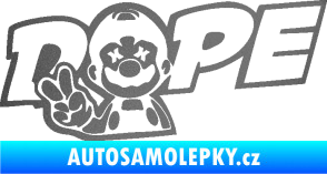 Samolepka Dope nápis s klaunem grafitová metalíza