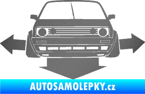 Samolepka Down and out car 002 grafitová metalíza