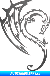 Samolepka Dragon 043 pravá grafitová metalíza