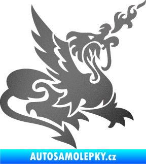 Samolepka Dragon 045 pravá grafitová metalíza