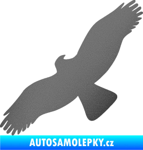 Samolepka Dravec na sklo 001 levá grafitová metalíza