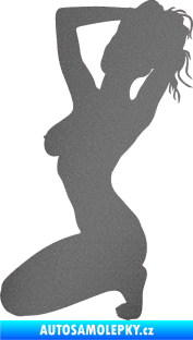 Samolepka Erotická žena 012 levá grafitová metalíza