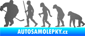 Samolepka Evoluce 003 hokej levá grafitová metalíza