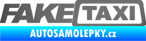 Samolepka Fake taxi nápis grafitová metalíza