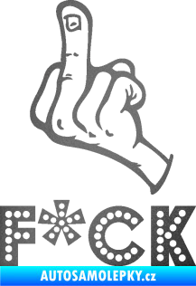 Samolepka F*CK 002  nápis  grafitová metalíza