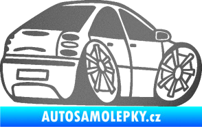Samolepka Fiat Bravo karikatura pravá grafitová metalíza