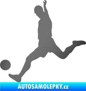Samolepka Fotbalista 023 levá grafitová metalíza