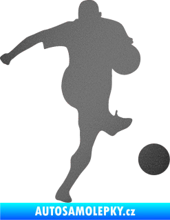 Samolepka Fotbalista 024 pravá grafitová metalíza