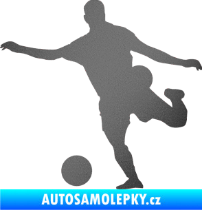 Samolepka Fotbalista 032 levá grafitová metalíza