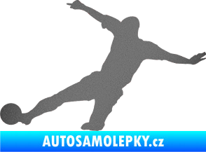 Samolepka Fotbalista 037 levá grafitová metalíza