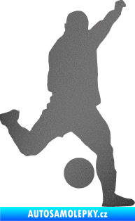 Samolepka Fotbalista 041 pravá grafitová metalíza