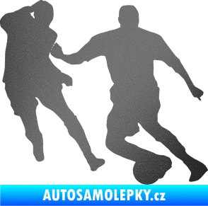 Samolepka Fotbalista 045 pravá grafitová metalíza