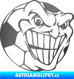 Samolepka Fotbalový míč 002 pravá grafitová metalíza