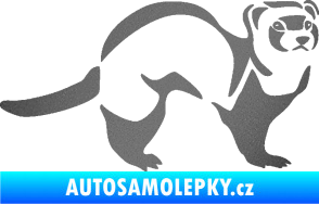 Samolepka Fretka 002 pravá grafitová metalíza