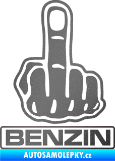 Samolepka Fuck off benzín grafitová metalíza