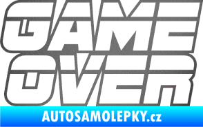 Samolepka Game over nad sebou 002 grafitová metalíza