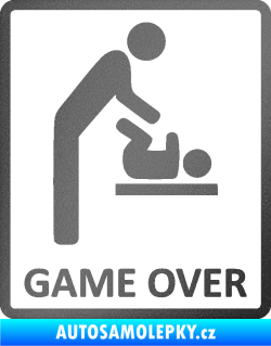 Samolepka Game over varianta baby grafitová metalíza