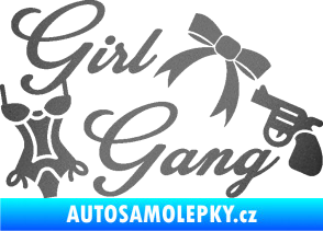 Samolepka Girl gang 001 grafitová metalíza