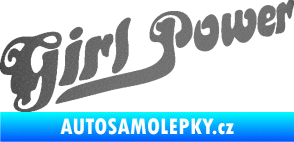 Samolepka Girl Power nápis grafitová metalíza