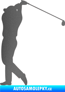 Samolepka Golfista 004 levá grafitová metalíza