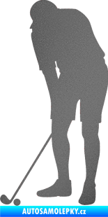 Samolepka Golfista 007 levá grafitová metalíza