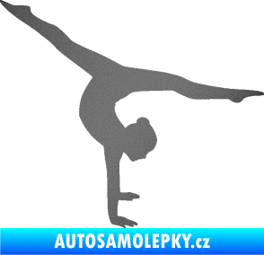Samolepka Gymnastka 005 pravá grafitová metalíza